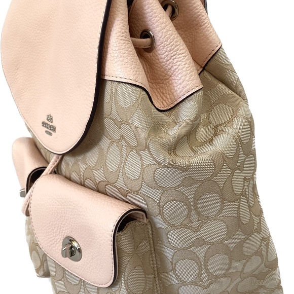 Coach Outline Signature Bille Backpack Light Khaki Light Pink